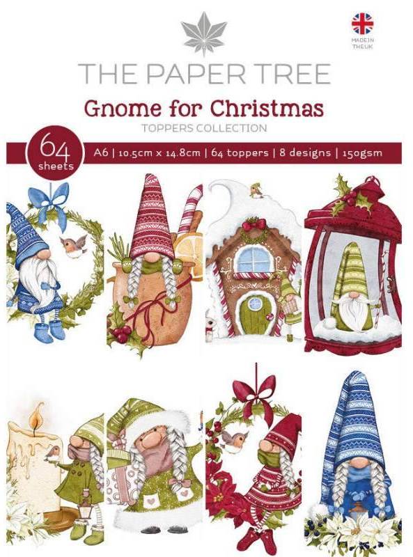 The Paper Tree Gnome for Christmas A6 Topper Pad (PTC1225)