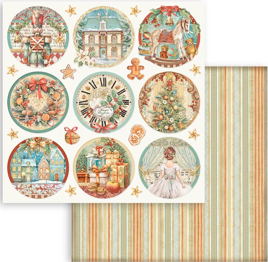 Stamperia The Nutcracker Double-Sided Paper - Rounds (SBB1016)