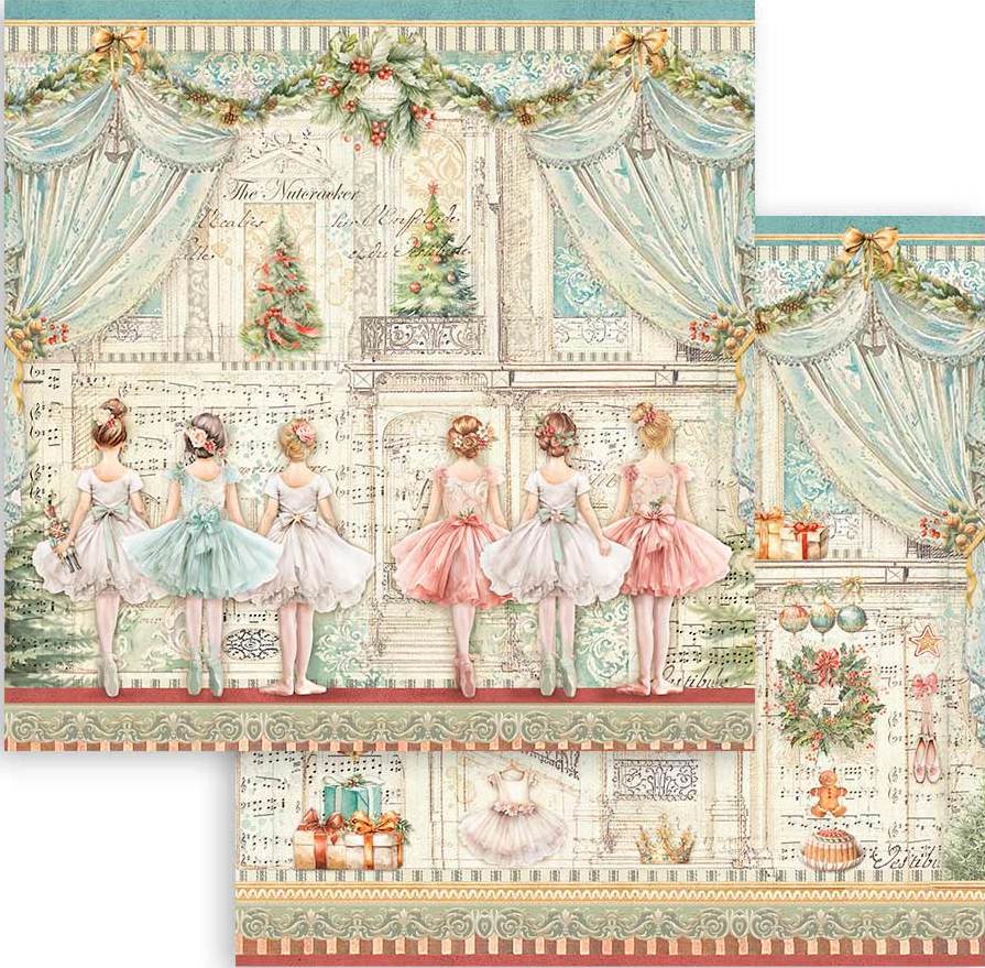 Stamperia The Nutcracker Double-Sided Paper - Ballet (SBB1017)