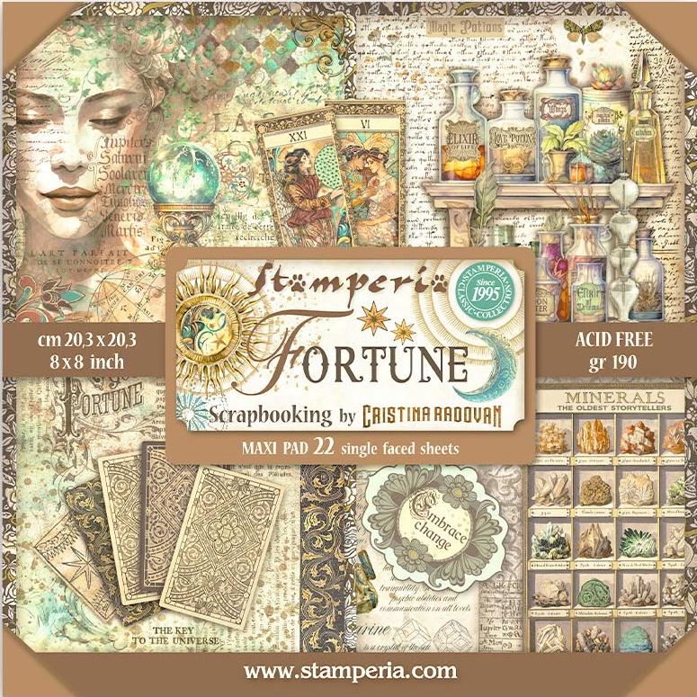 Stamperia Fortune 8x8  Paper Pack (Single Face)