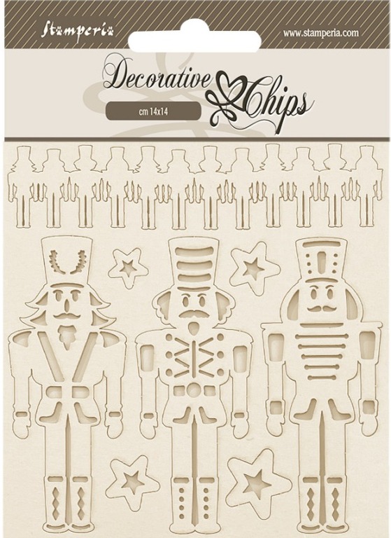 Stamperia The Nutcracker Decorative Chips -Soldiers (SCB227)