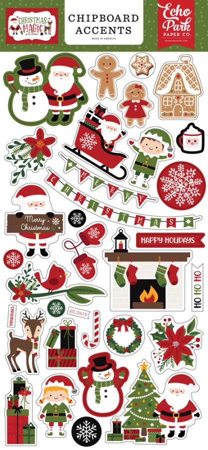White Christmas Element Sticker - Echo Park Paper Co.