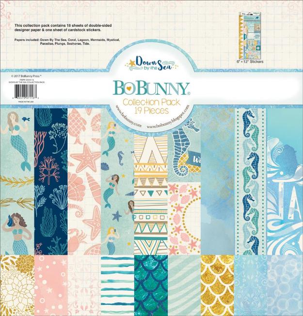 Inkdotpot Winter Theme Collection Double-Sided Scrapbook Paper Kit  Cardstock 12x12 Card Making Paper Pack with Sticker Sheet - 16 Pages -  Blue