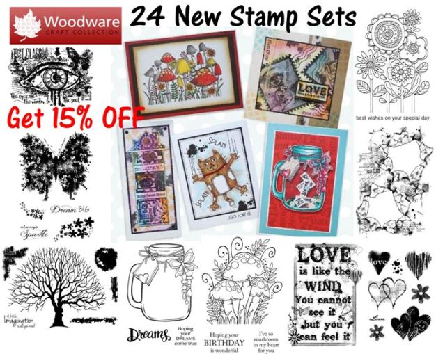 Woodware Clear Polymer Stamp Sets